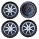 Set Ruota DX e SX Anteriore e Posteriore Polaris Ranger RZR 24v - Peg Perego